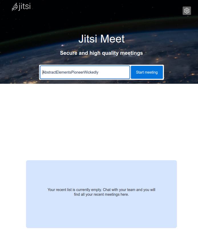 “Jitsi Start a Meeting”